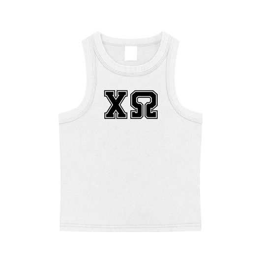 Chi Omega Letters Tank Top - Ivy Society