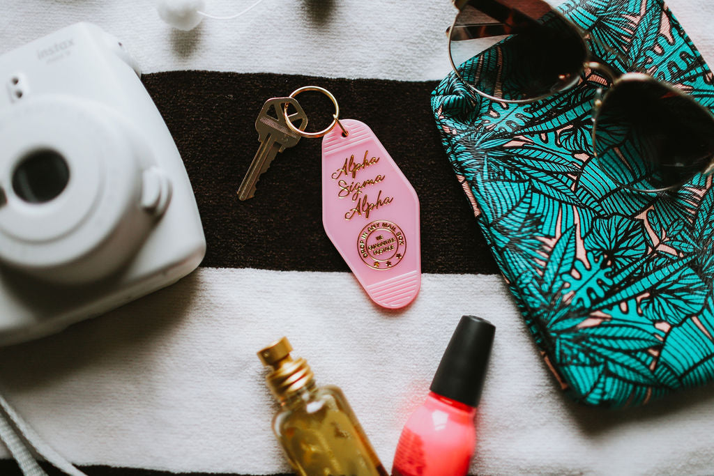 Alpha Sigma Alpha Motel Keychain - Ivy Society