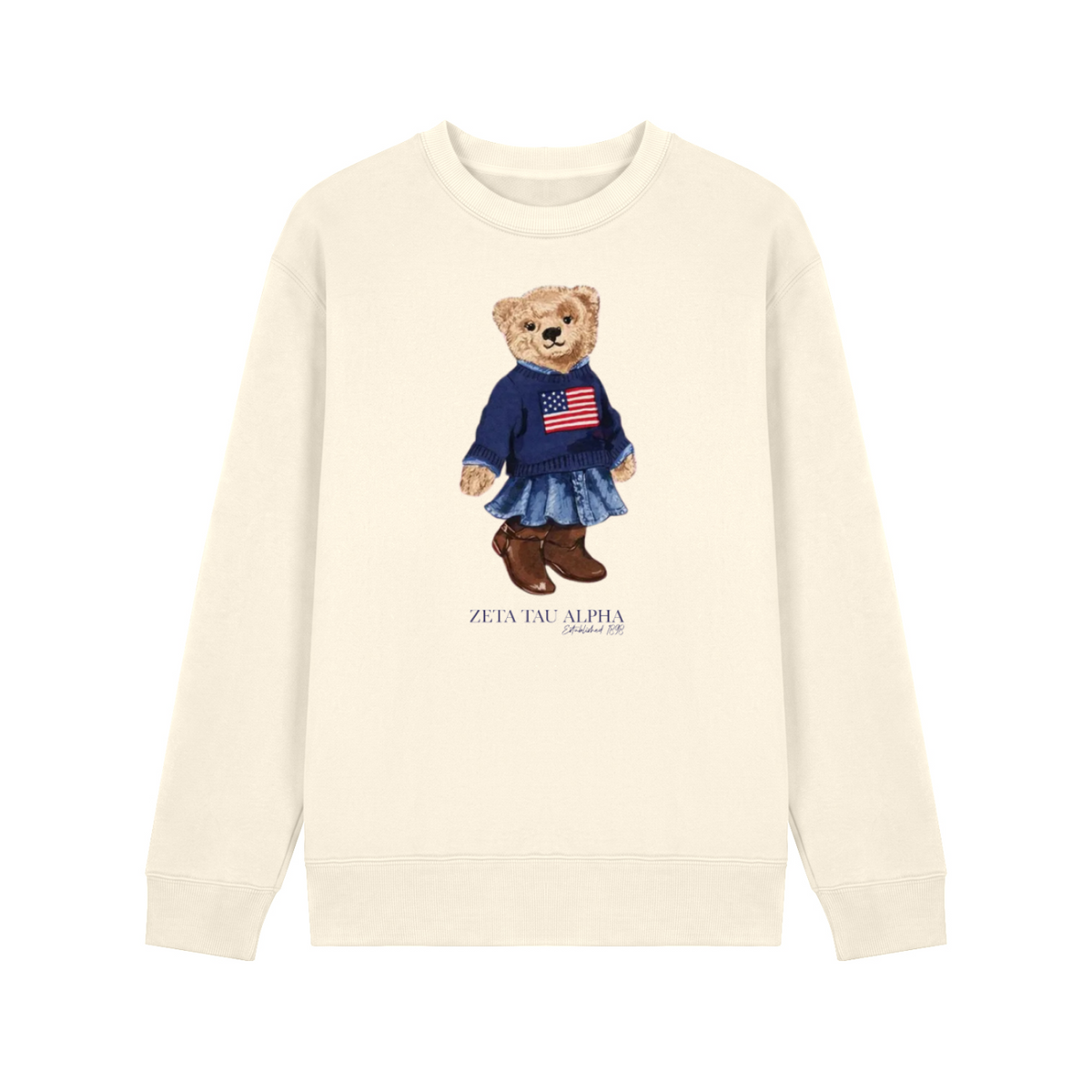 Zeta Tau Alpha USA Bear Sweatshirt