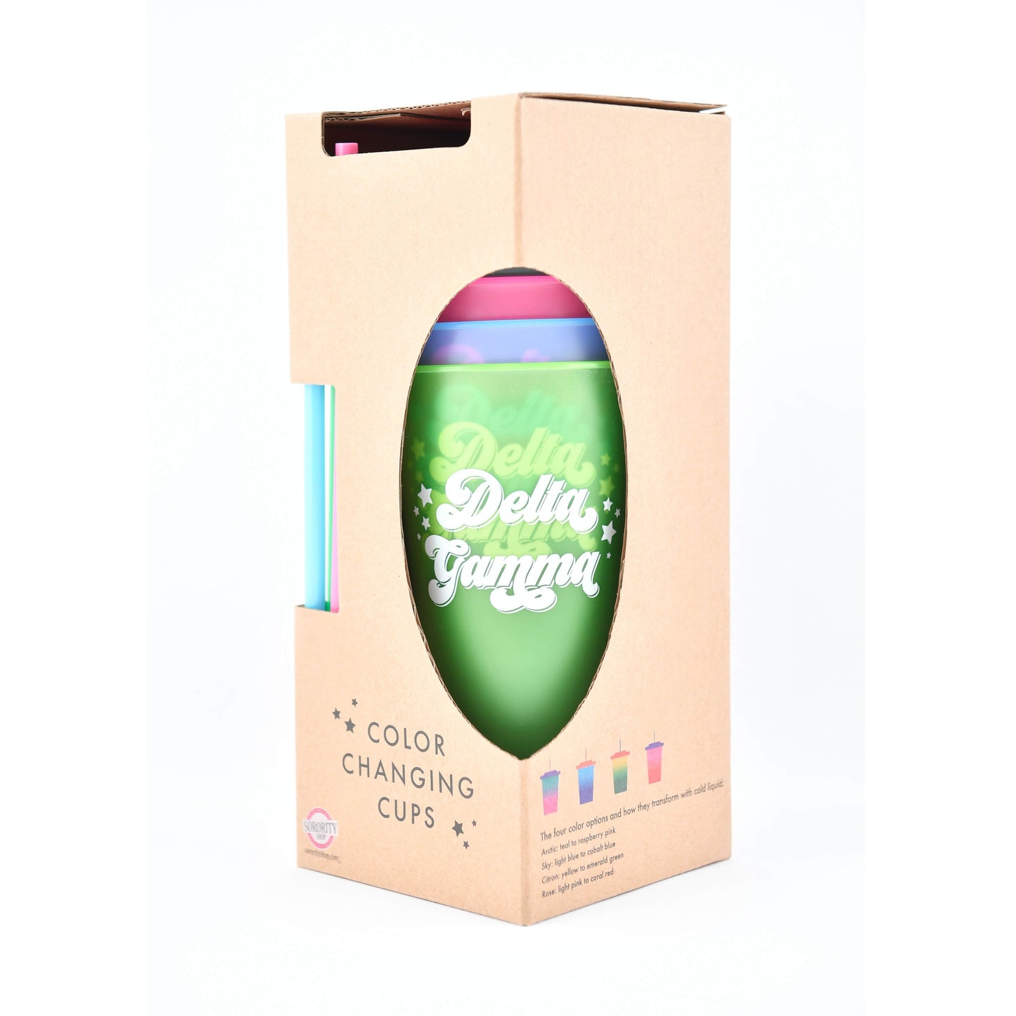 Delta Gamma Color Changing Cups 4 Pack - Ivy Society