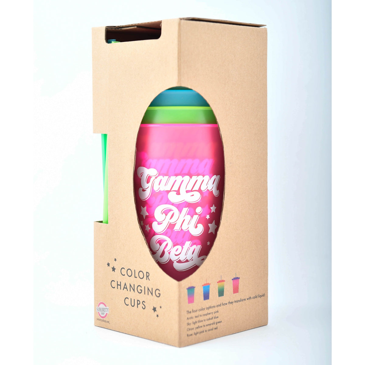 Gamma Phi Beta Color Changing Cups 4 Pack - Ivy Society