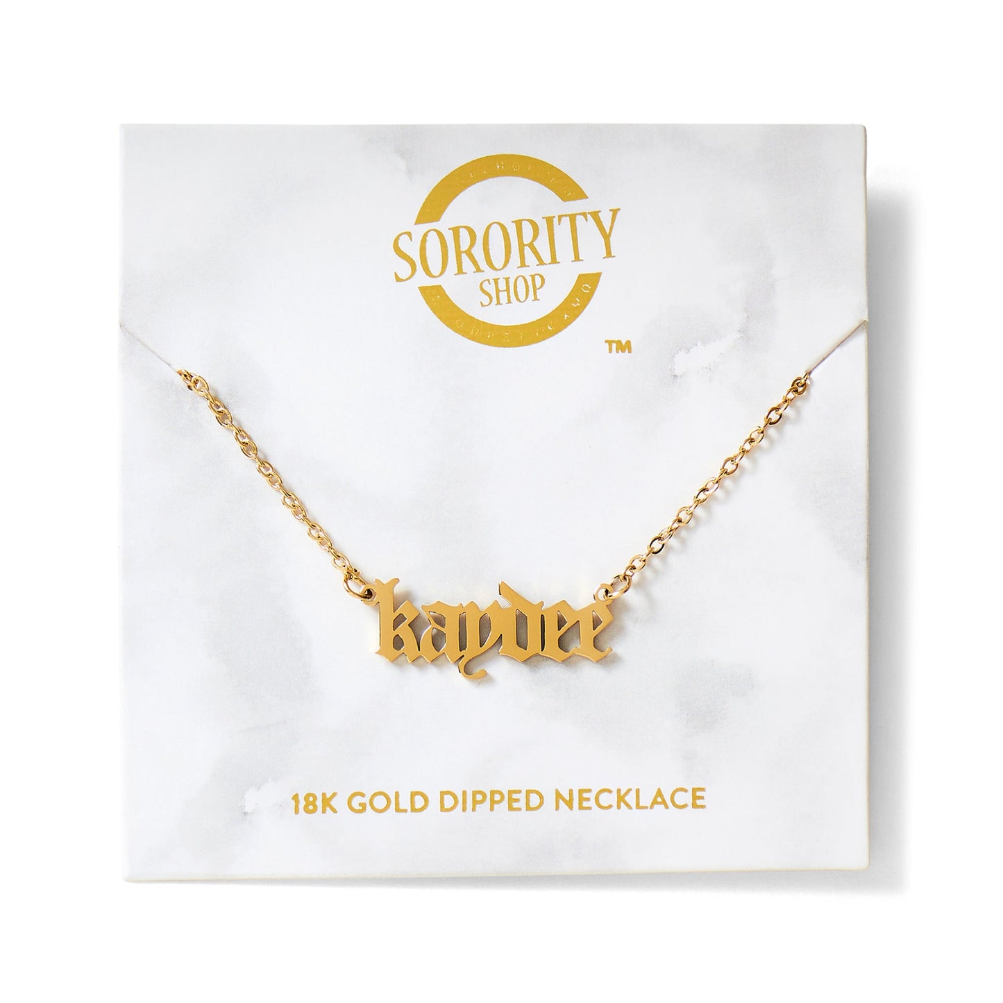 Kappa Delta Old English Necklace - Ivy Society