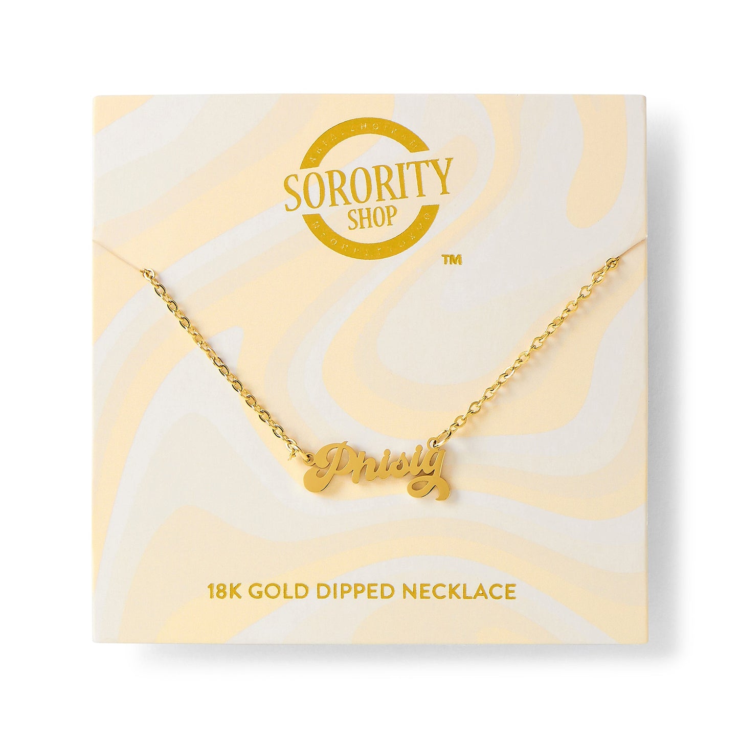 Phi Sigma Sigma Retro Necklace - Ivy Society