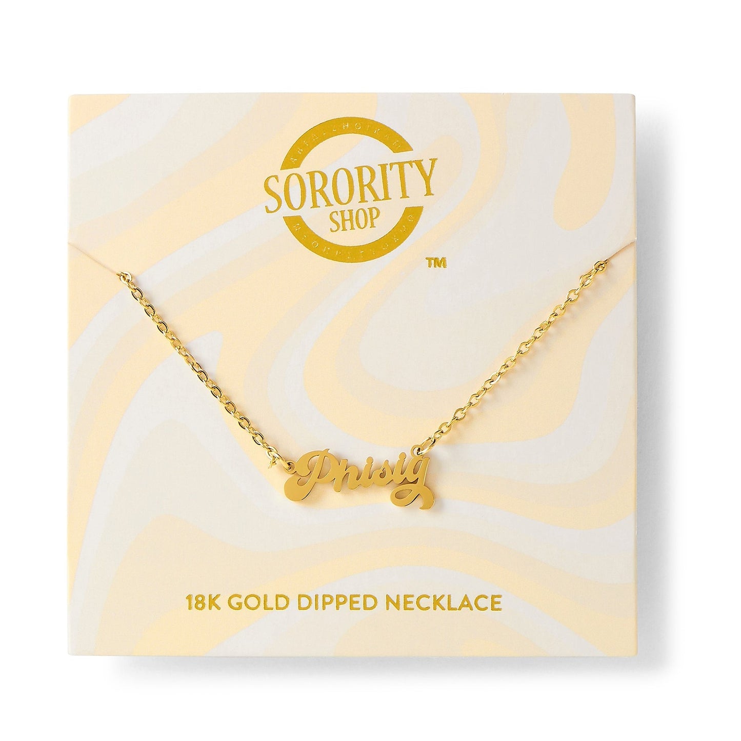Phi Sigma Sigma Retro Necklace - Ivy Society