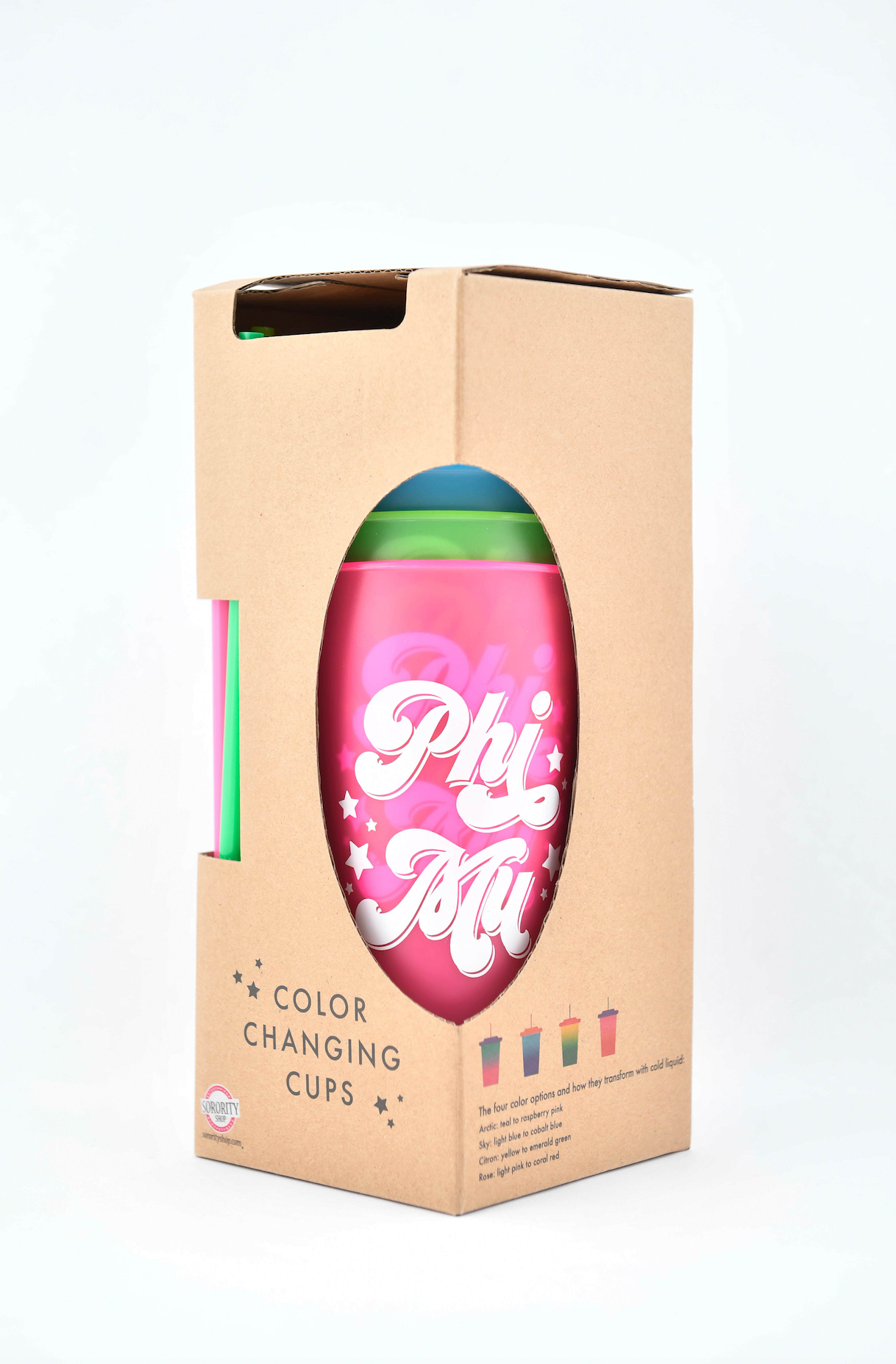 Phi Mu Color Changing Cups 4 Pack