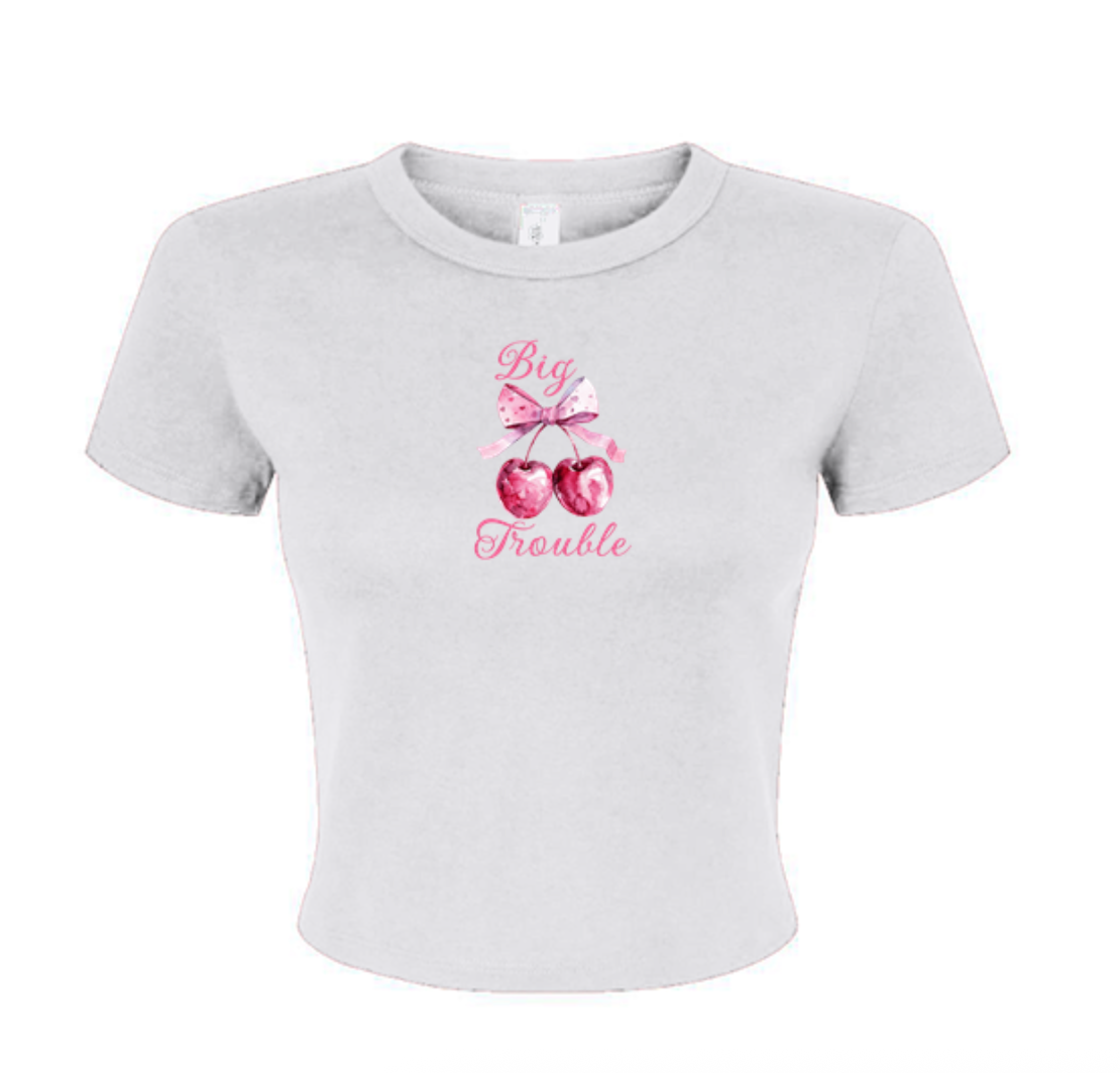Coquette Cherries Big Little Baby Tee - Ivy Society