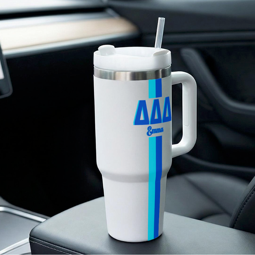 Tri Delta Personalized Stripe 40oz Tumbler