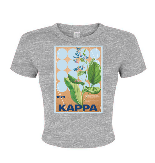Kappa Kappa Gamma Flower Graphic Baby Tee - Ivy Society