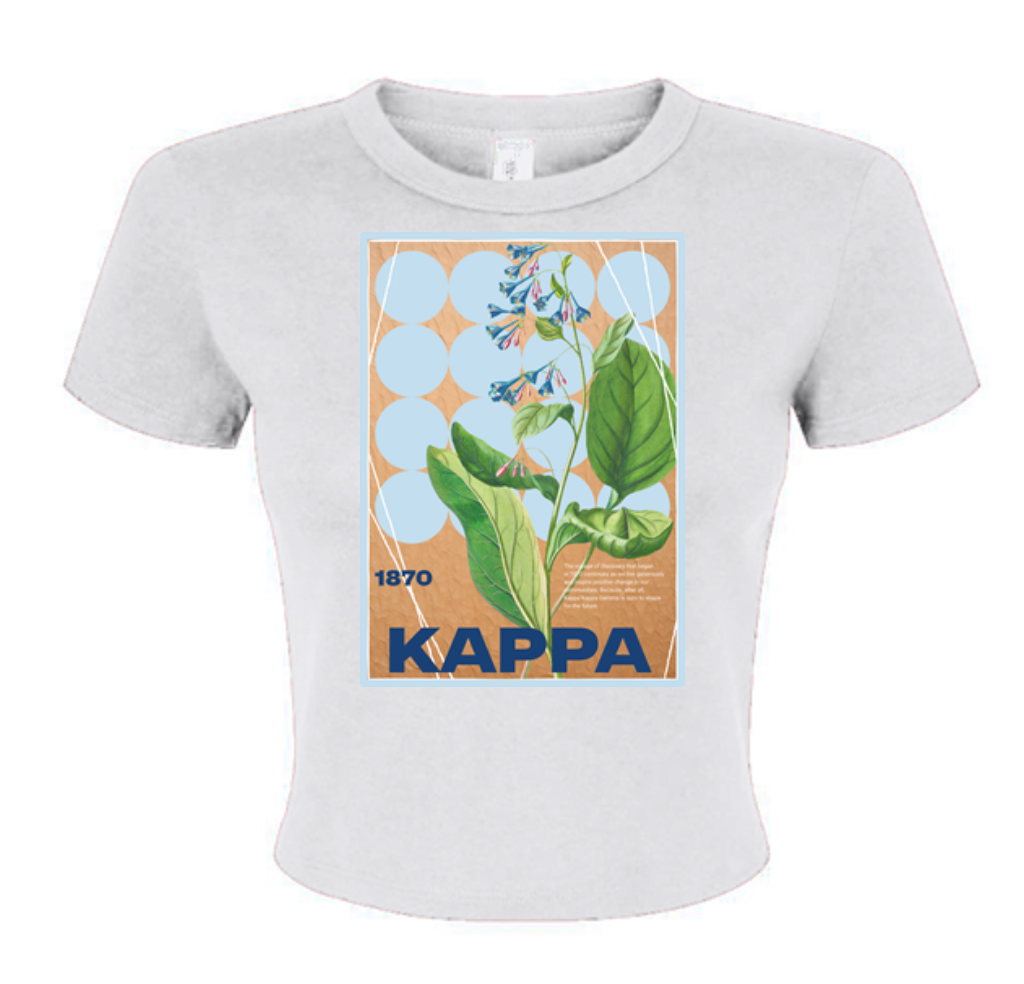 Kappa Kappa Gamma Flower Graphic Baby Tee - Ivy Society