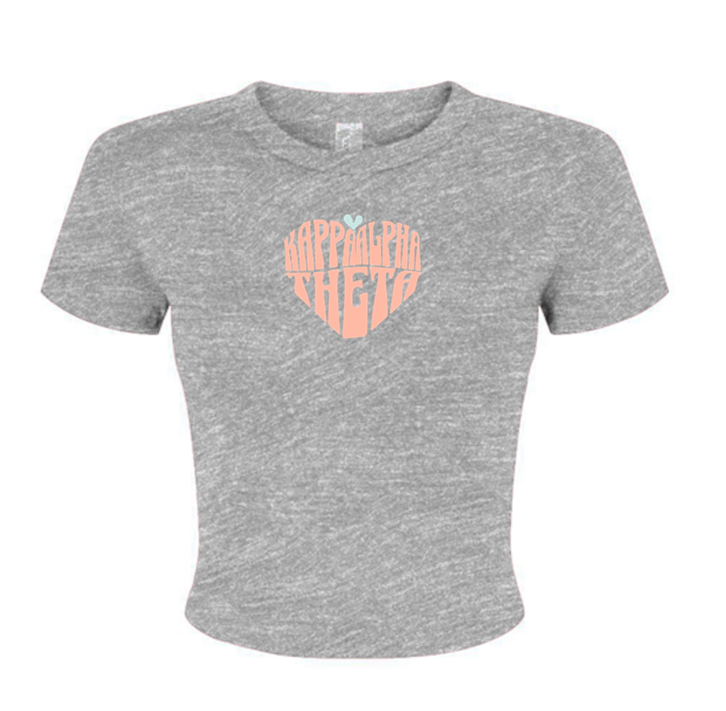 Kappa Alpha Theta Heart Baby Tee - Ivy Society