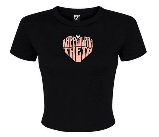 Kappa Alpha Theta Heart Baby Tee - Ivy Society