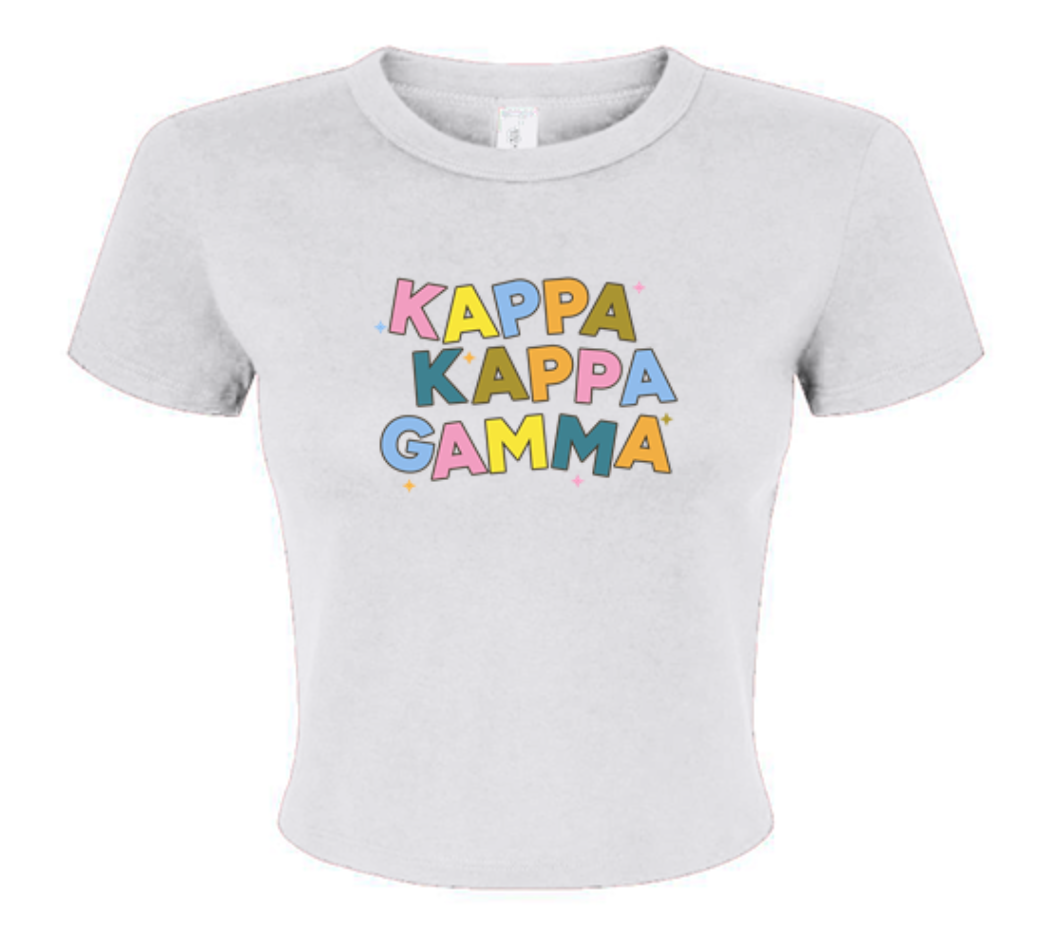 Kappa Kappa Gamma Colorful Baby Tee - Ivy Society