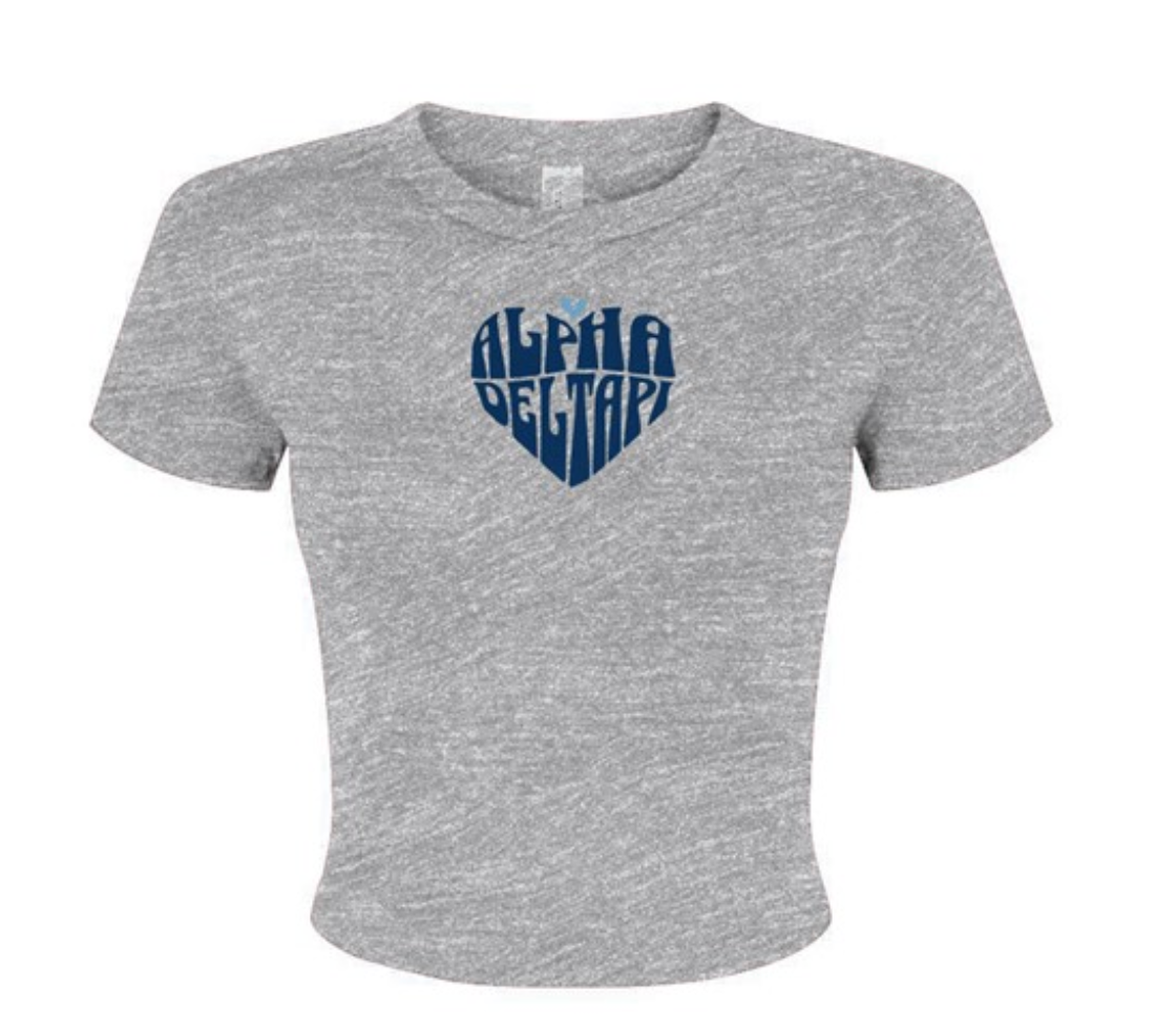 Alpha Delta Pi Heart Baby Tee - Ivy Society