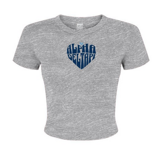 Alpha Delta Pi Heart Baby Tee - Ivy Society