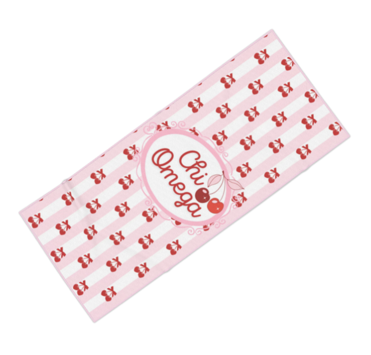 Chi Omega Cherry Beach Towel - Ivy Society