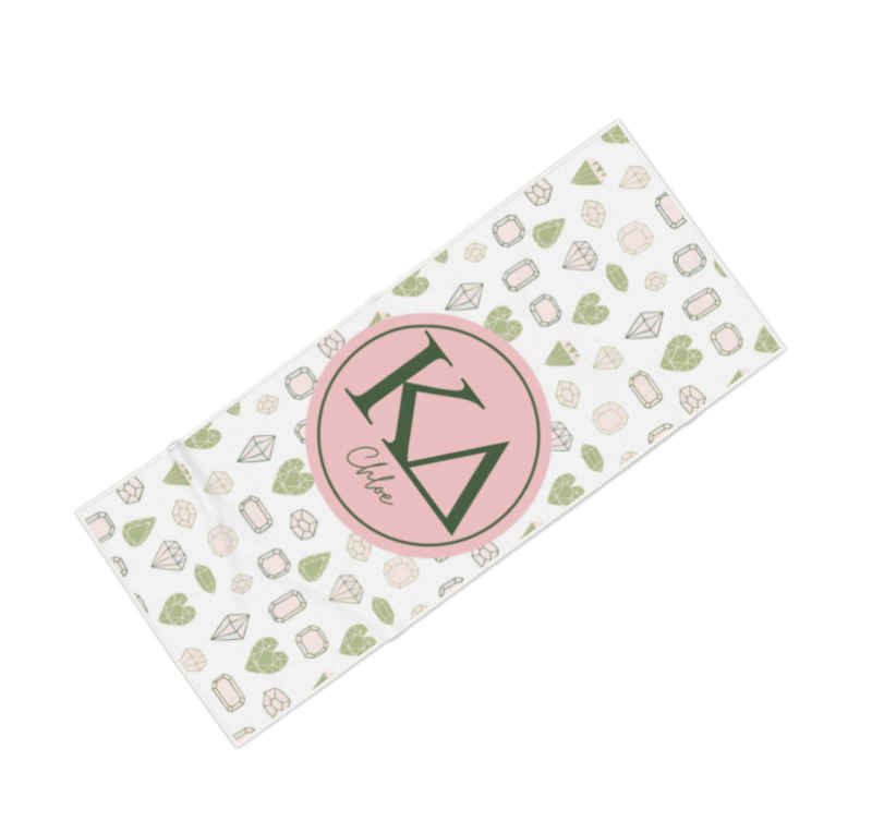 Kappa Delta Personalized Gem Beach Towel - Ivy Society