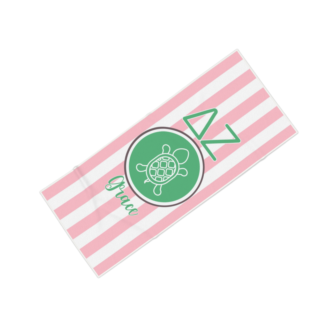Delta Zeta Personalized Turtle Beach Towel - Ivy Society