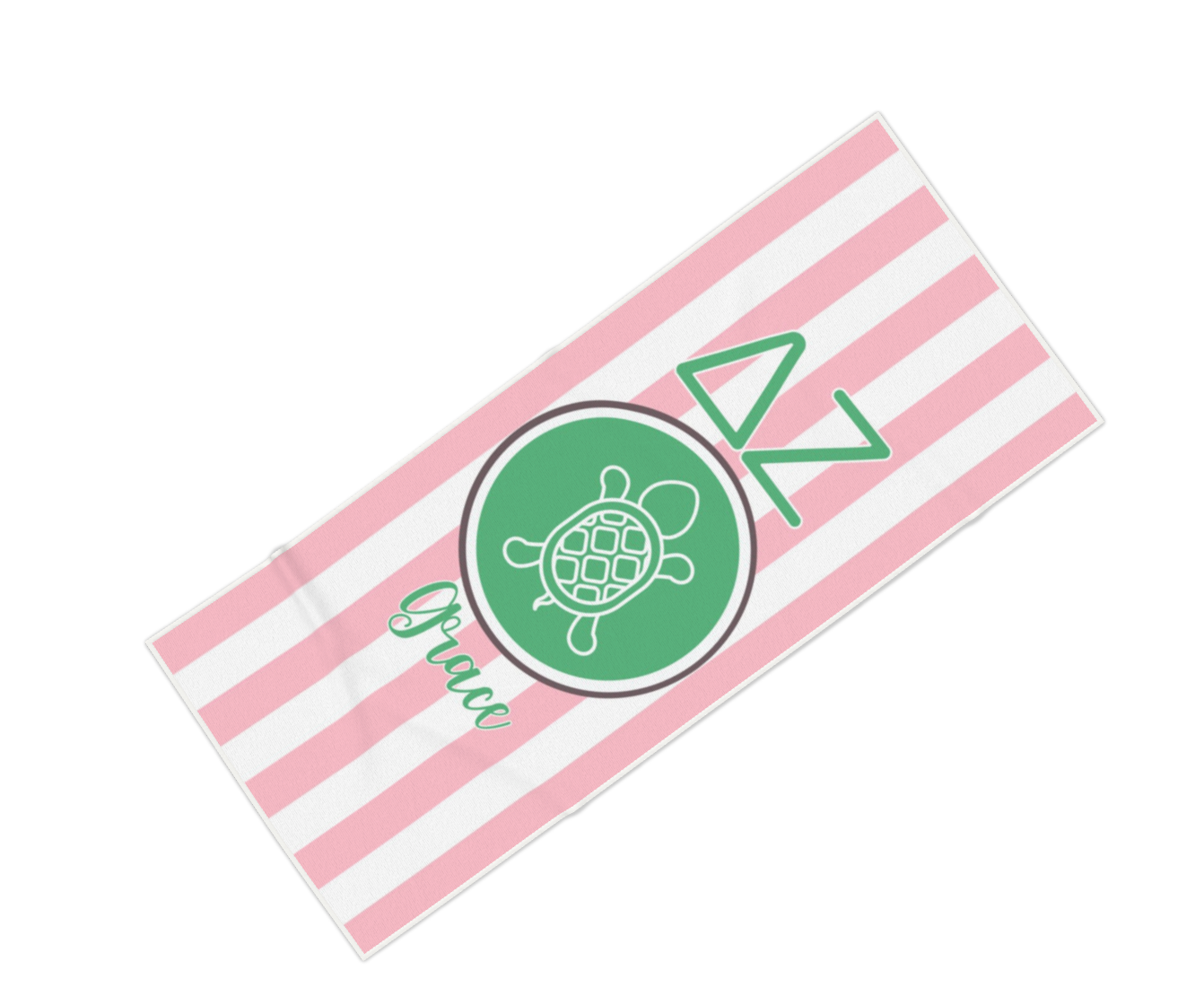 Delta Zeta Personalized Turtle Beach Towel - Ivy Society