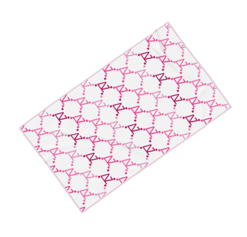 Delta Zeta Pink Print Beach Towel - Ivy Society