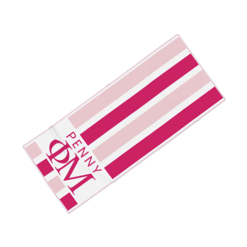 Phi Mu Personalized Stripe Beach Towel - Ivy Society