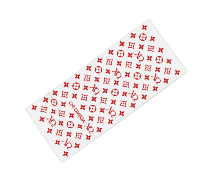 Chi Omega Design Beach Towel - Ivy Society