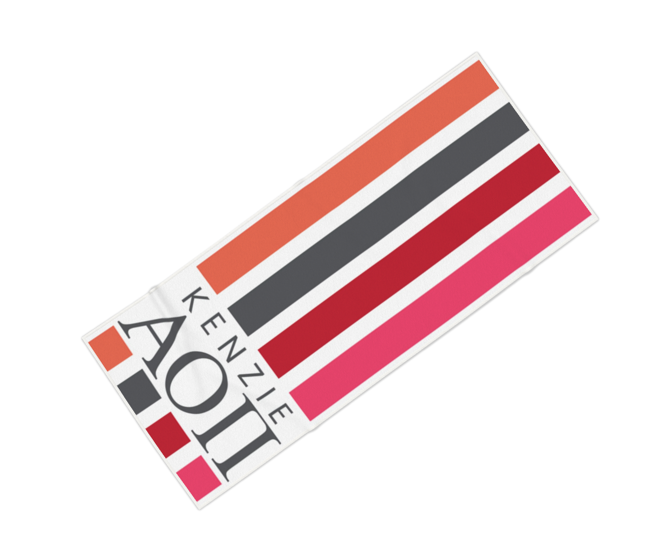 Alpha Omicron Pi Personalized Stripe Beach Towel - Ivy Society