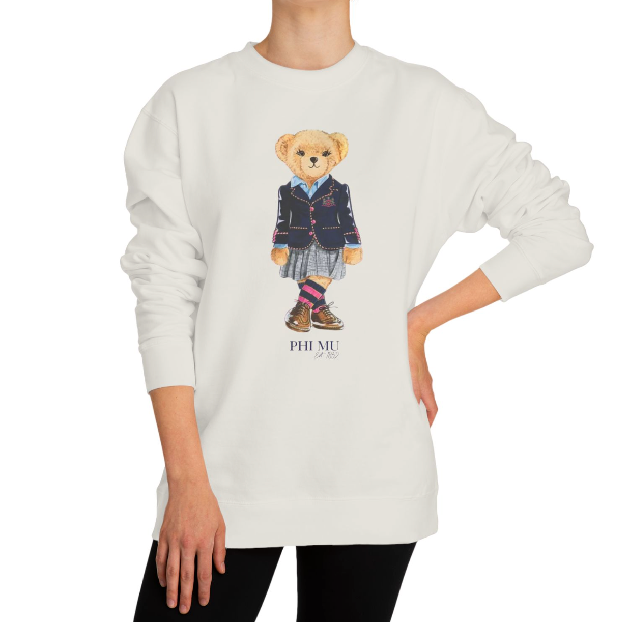 Phi Mu Bear Sweatshirt - Ivy Society