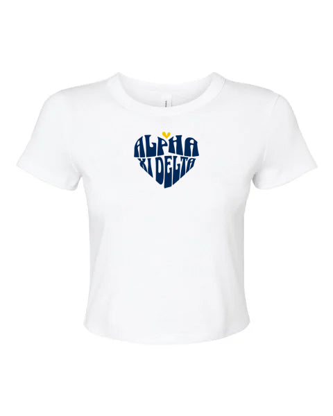 Alpha Xi Delta Heart Baby Tee - Ivy Society