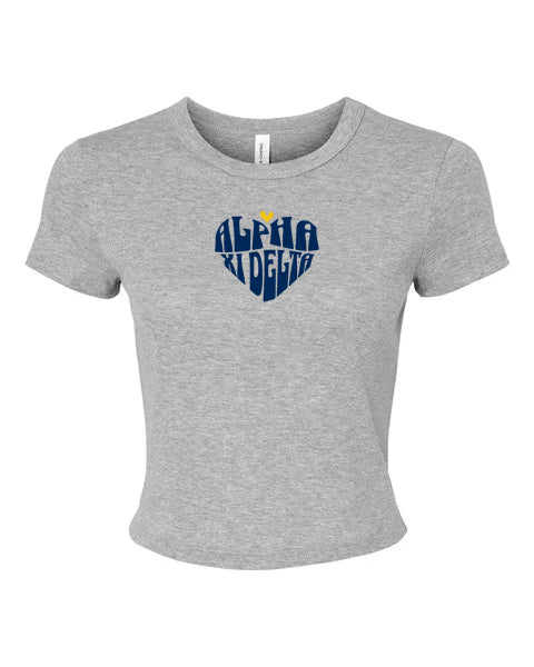 Alpha Xi Delta Heart Baby Tee - Ivy Society