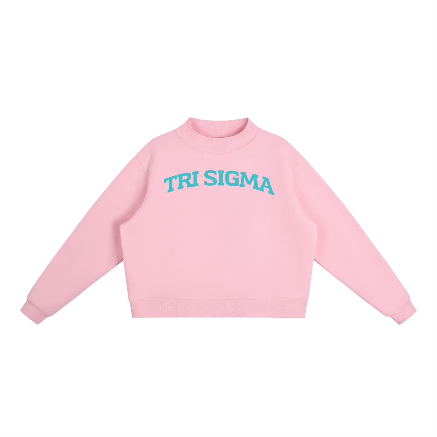 Tri Sigma Sea Blue Mock Neck Sweatshirt - Ivy Society