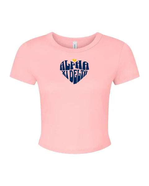 Alpha Xi Delta Heart Baby Tee - Ivy Society