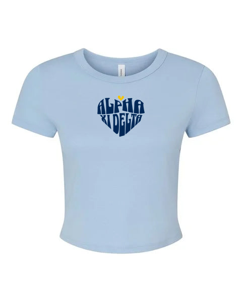 Alpha Xi Delta Heart Baby Tee - Ivy Society