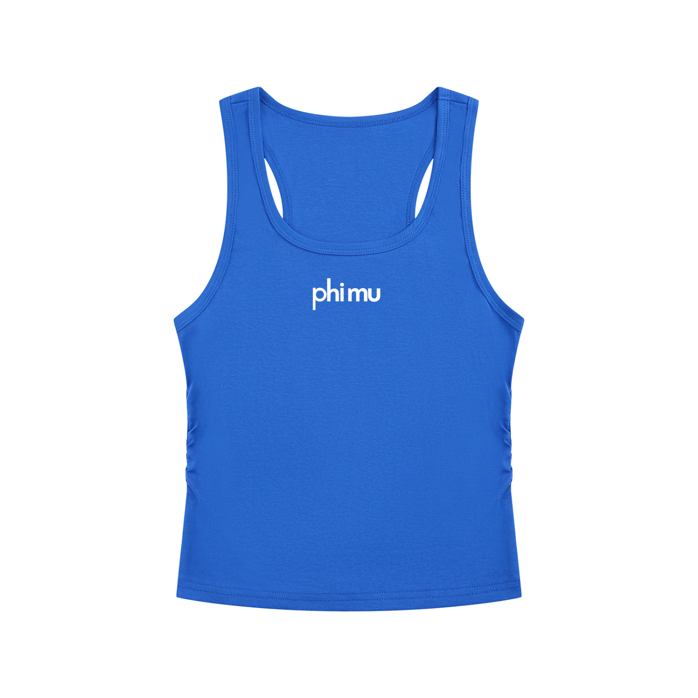 Phi Mu Athletic Ruched Tank Top