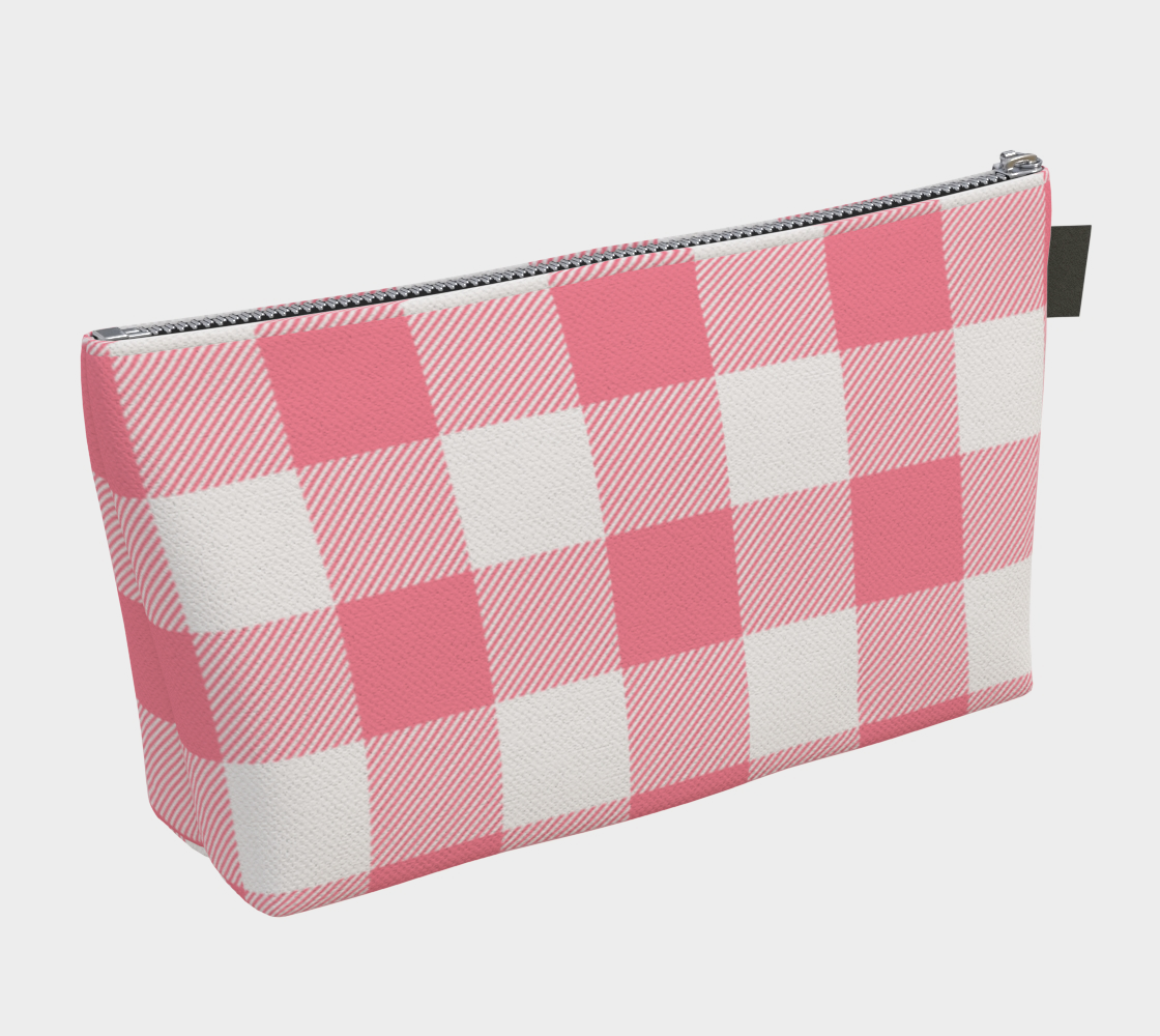 Delta Zeta Personalized Gingham Makeup Bag