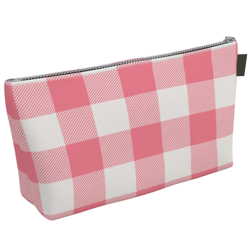 Delta Zeta Personalized Gingham Makeup Bag
