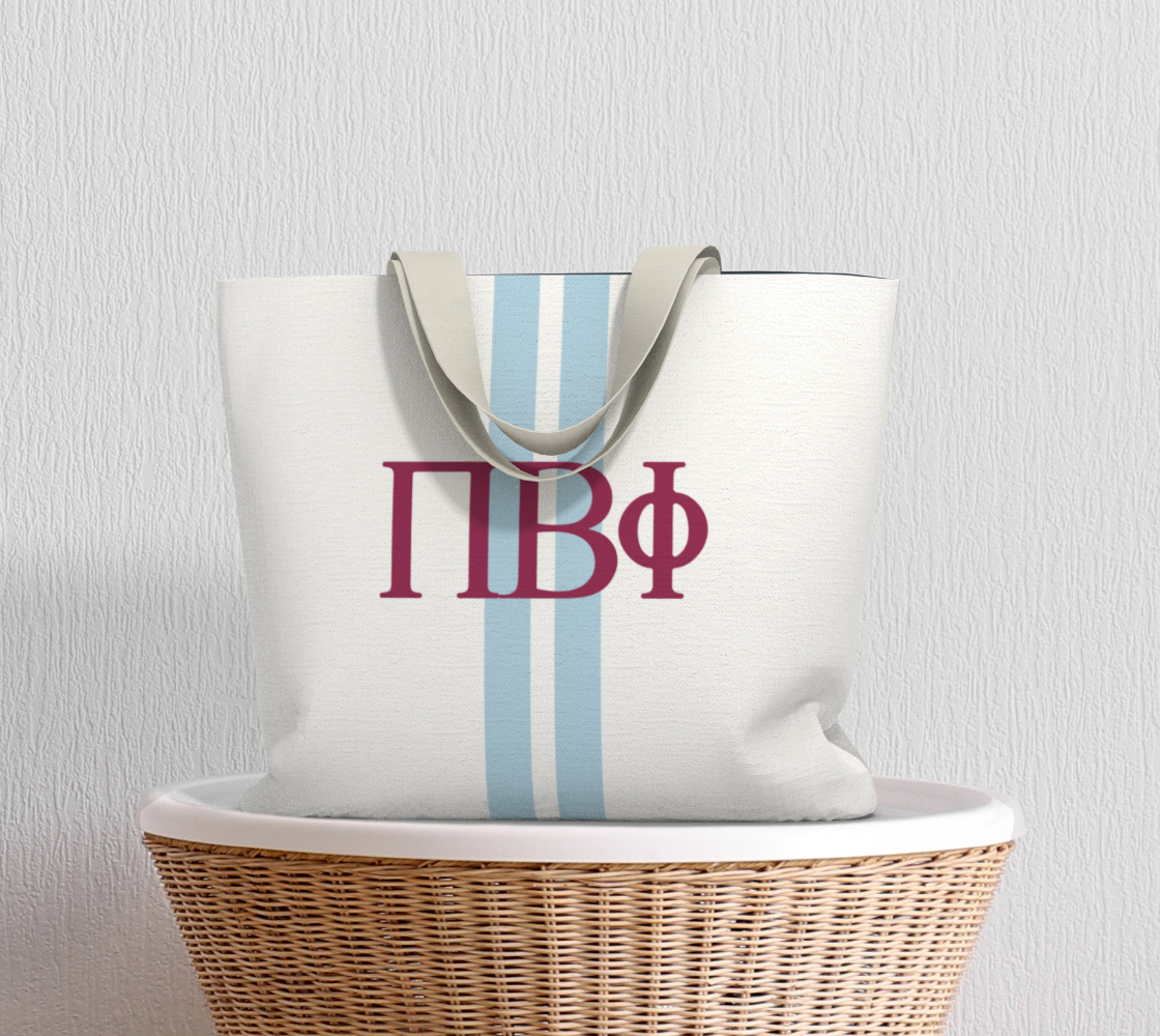 Pi Beta Phi Personalized Stripe Tote