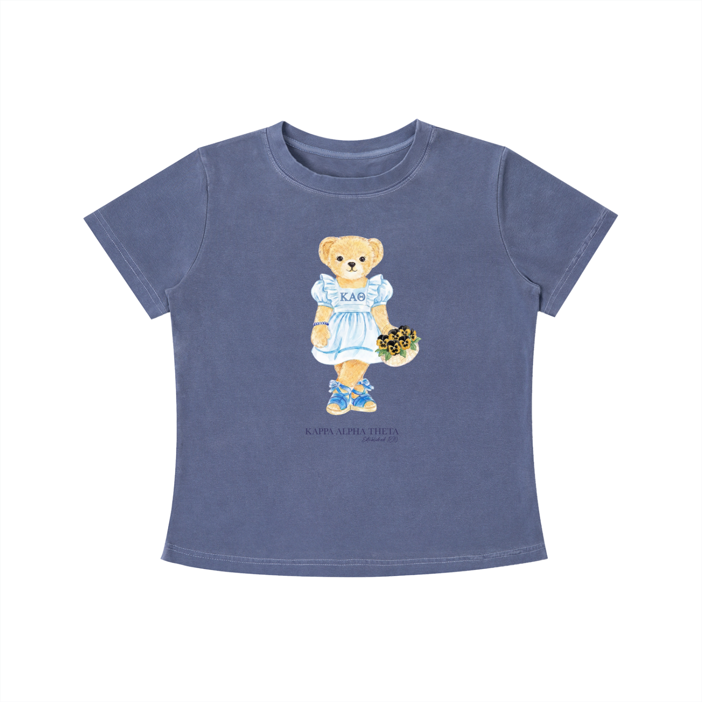Kappa Alpha Theta Flower Bear T Shirt