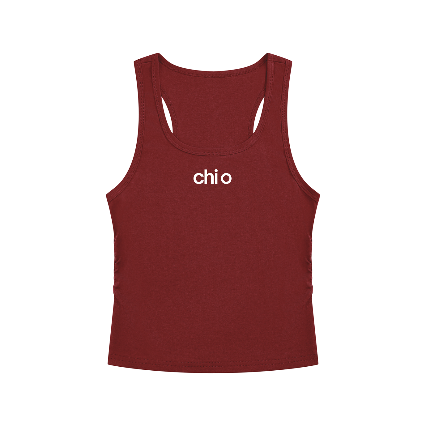 Chi Omega Athletic Ruched Tank Top