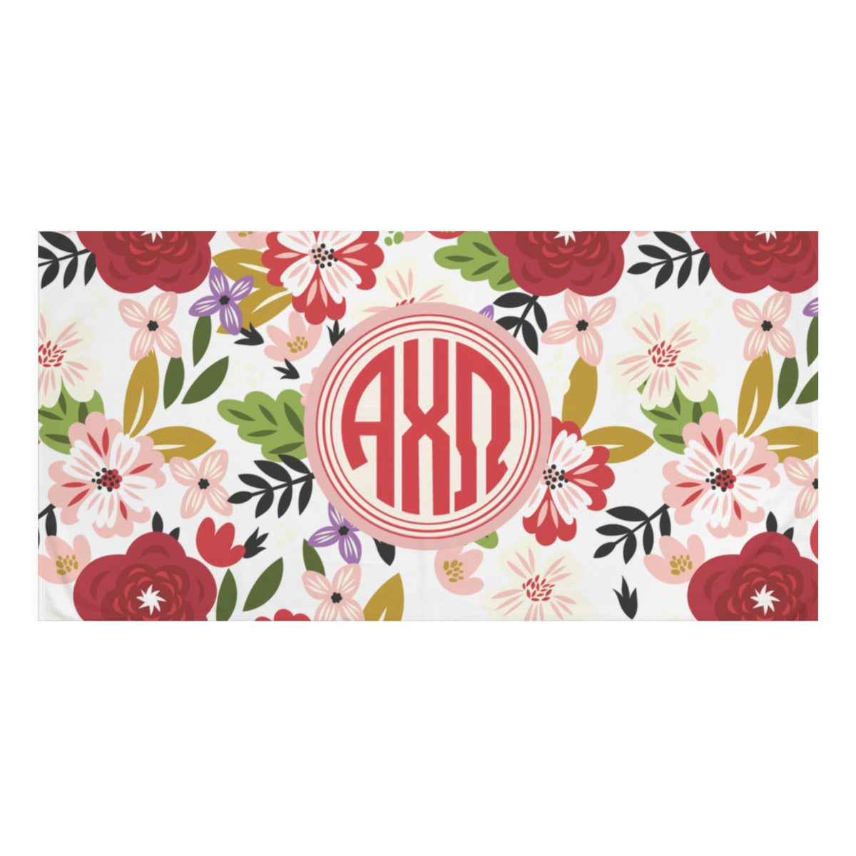 Alpha Chi Omega Floral Minky Towel - Ivy Society