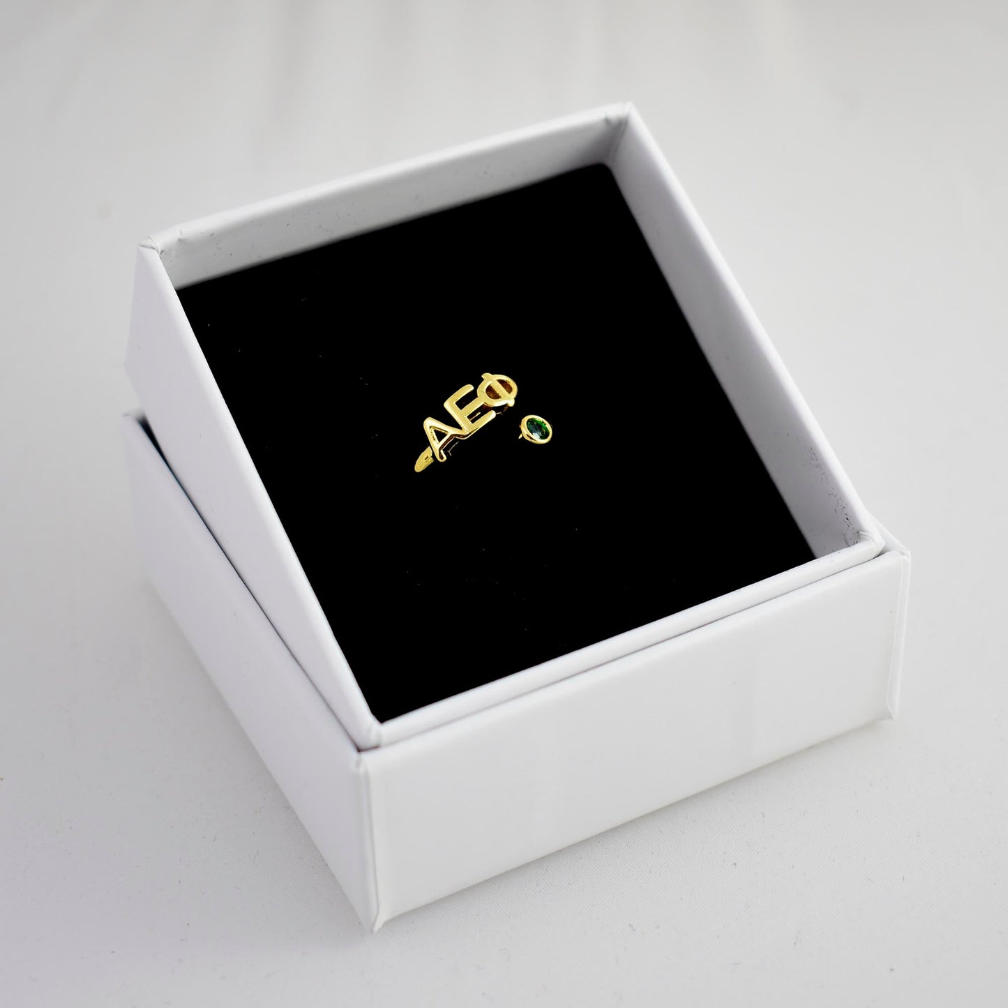 Alpha Epsilon Phi Gemstone Ring - Ivy Society