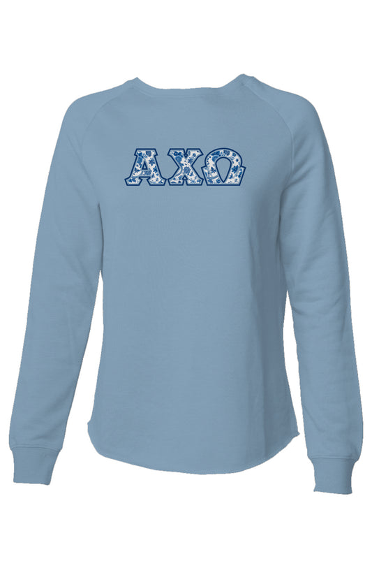 Alpha Chi Omega Blue Willow Sweatshirt - Ivy Society
