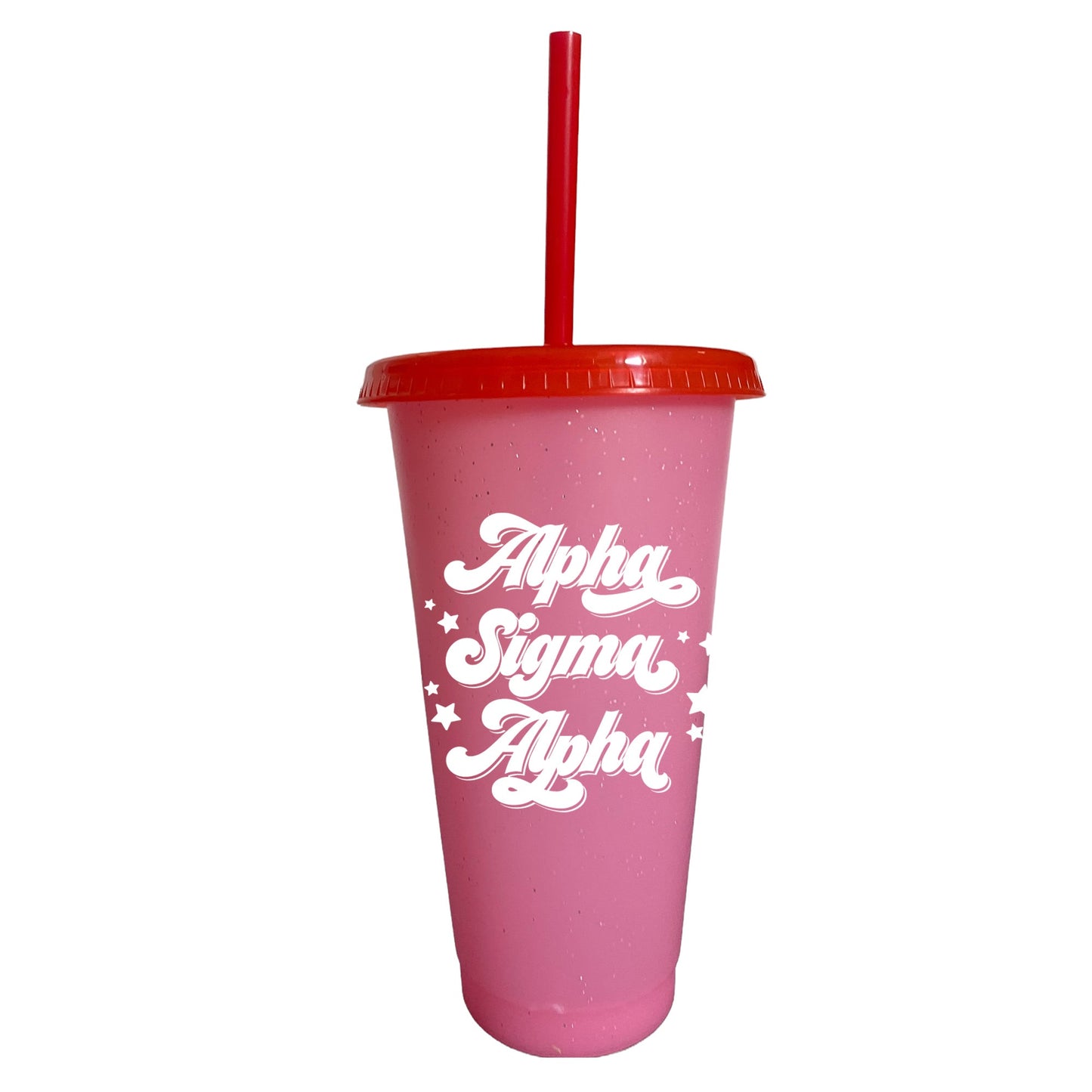 Alpha Sigma Alpha Pink Color Changing Cups 4 Pack