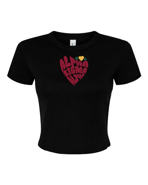 Alpha Sigma Alpha Heart Baby Tee - Ivy Society