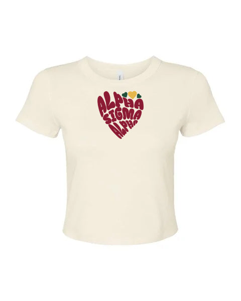 Alpha Sigma Alpha Heart Baby Tee - Ivy Society
