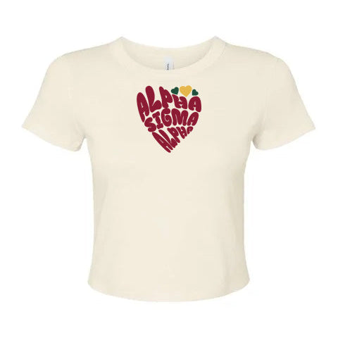 Alpha Sigma Alpha Heart Baby Tee - Ivy Society