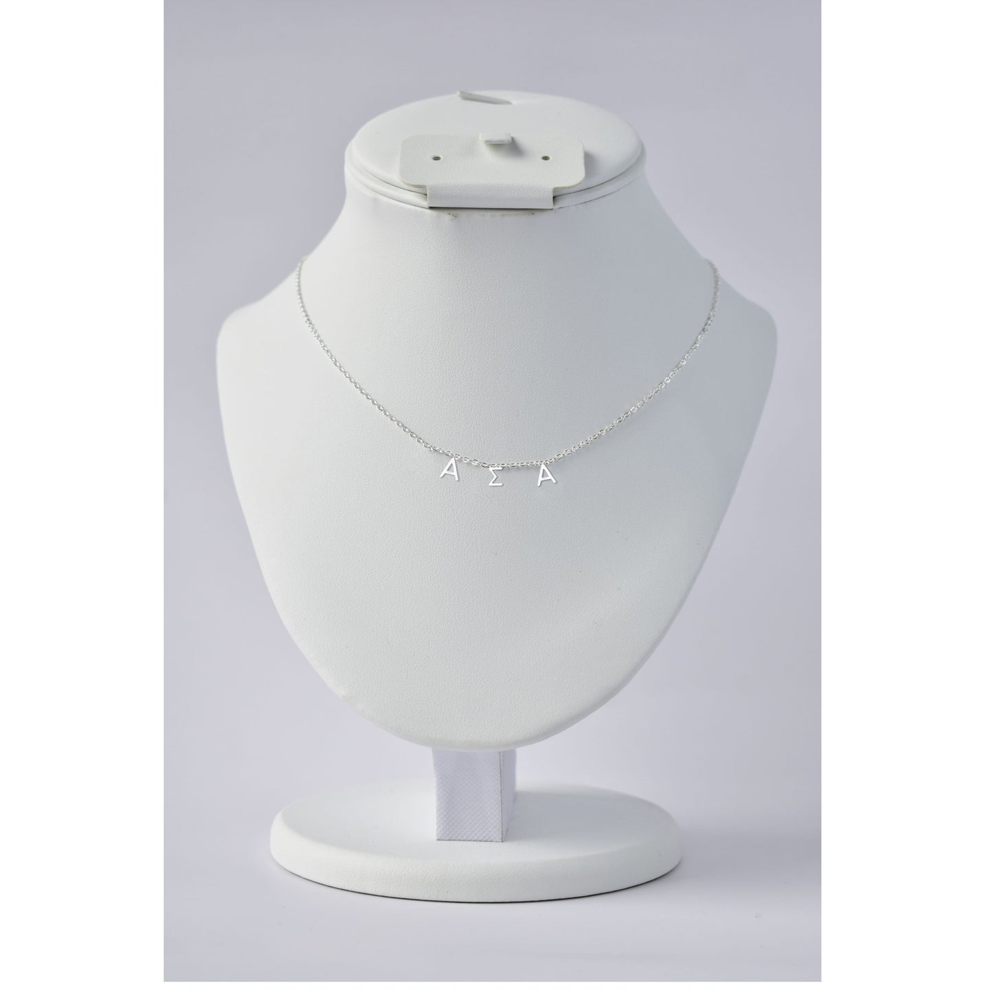 Alpha Sigma Alpha Silver Letters Necklace - Ivy Society