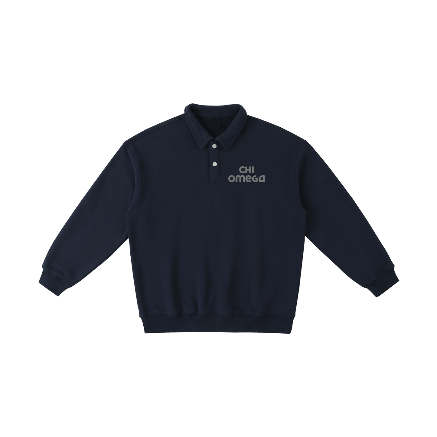 Chi Omega Polo Collar Sweatshirt