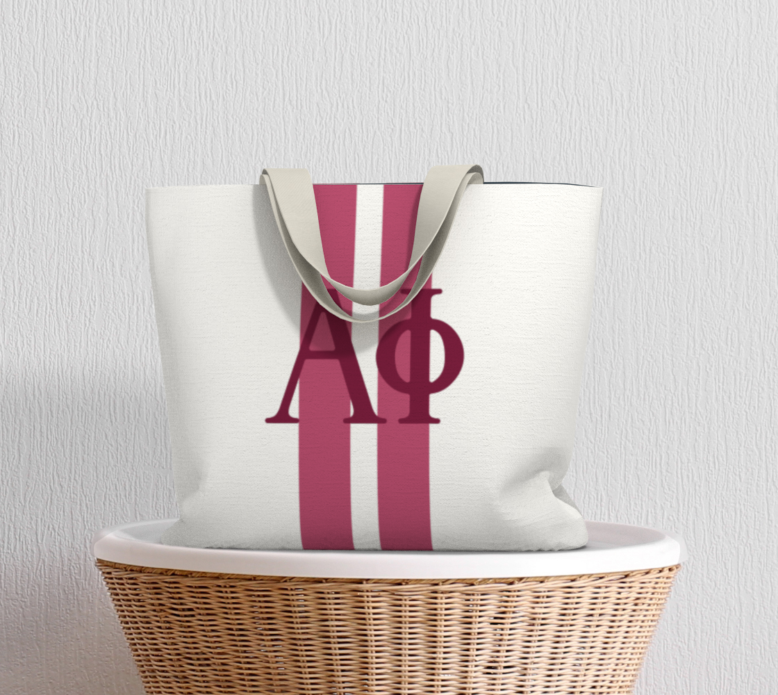 Alpha Phi Personalized Stripe Tote Bag - Ivy Society