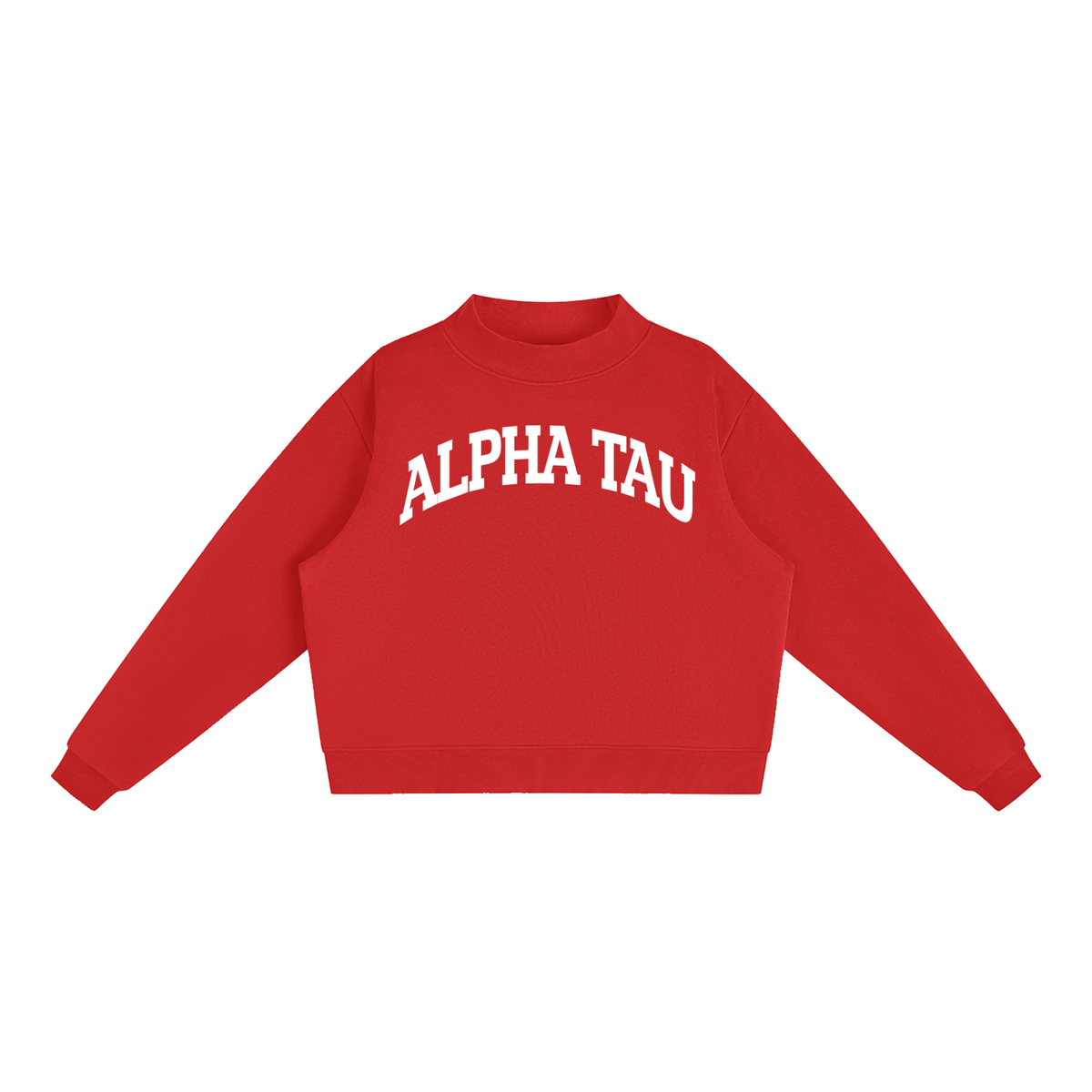 Alpha Sigma Tau Mock Neck Sweatshirt - Ivy Society