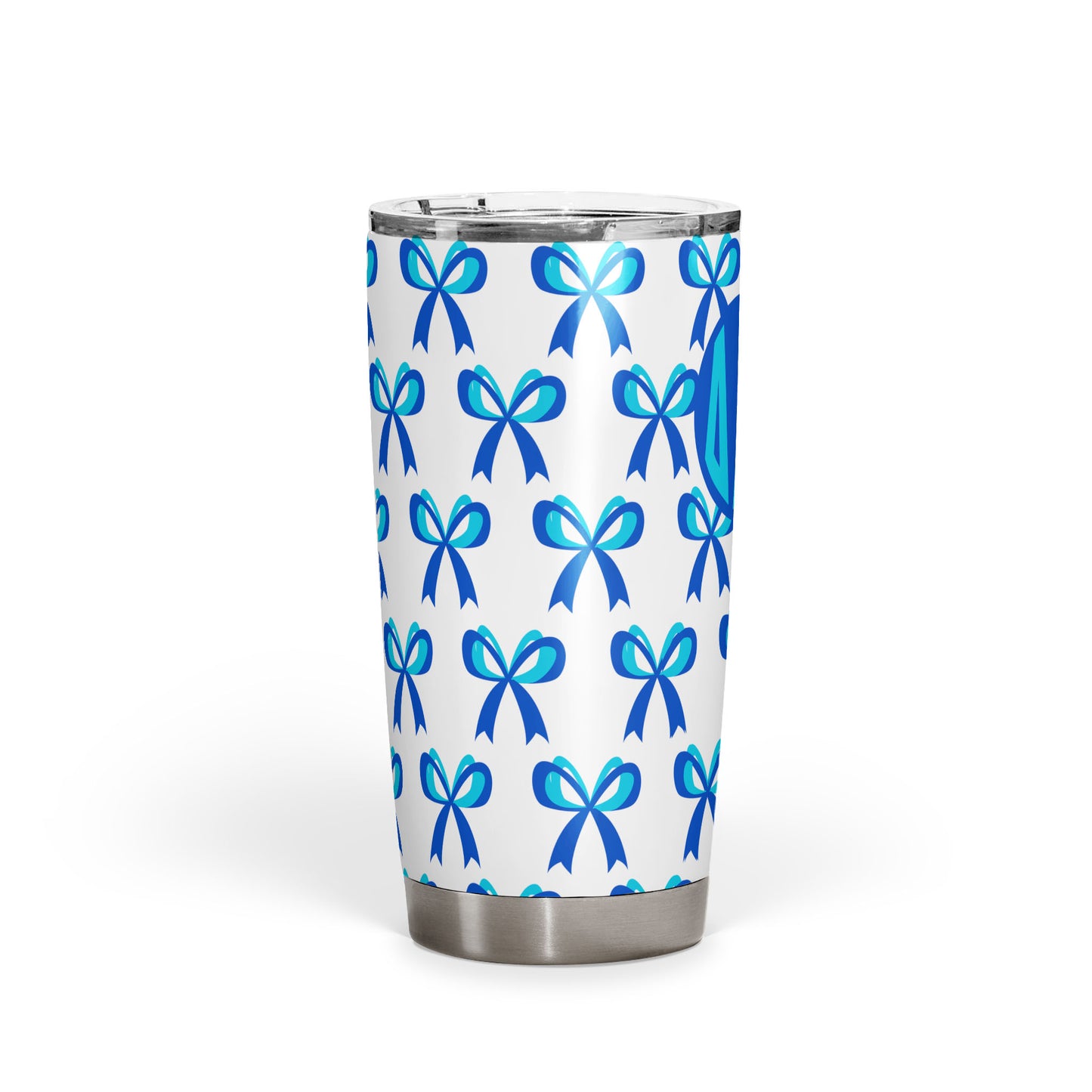 Tri Delta Monogram Bow Tumbler - Ivy Society
